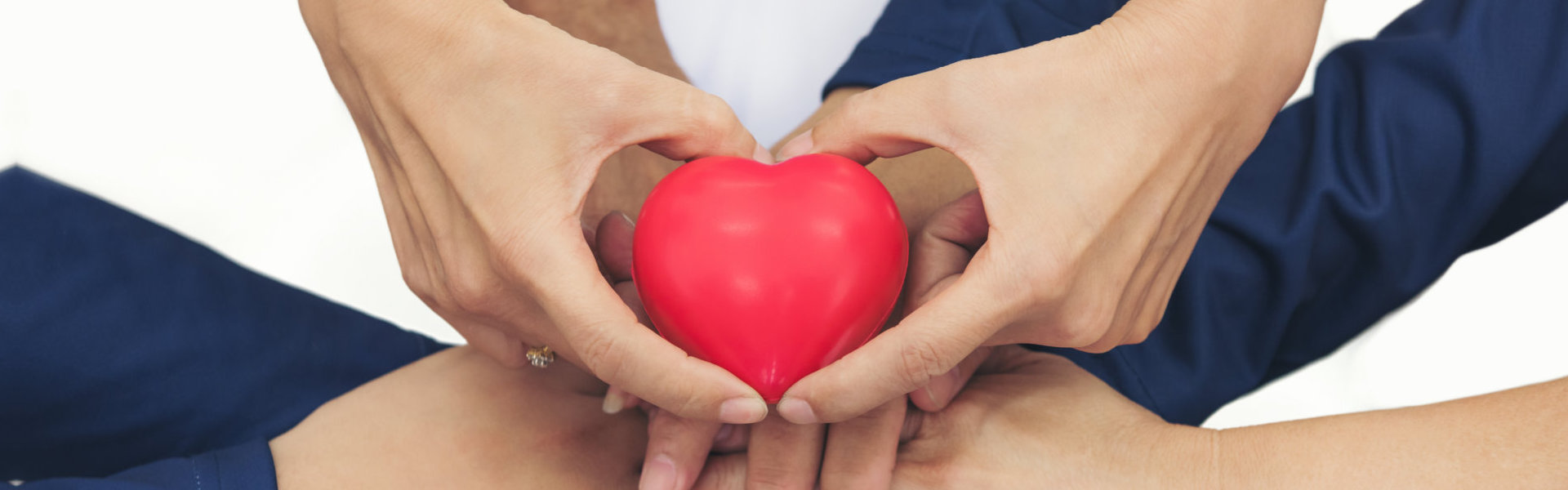 Hands holding a heart-shape thing